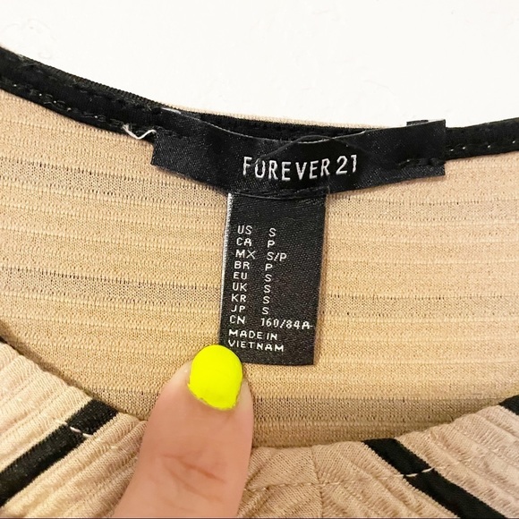 FOREVER‎ 21 Women's Bodycon Dress Size Small Above Knee Mini Tan​ - Picture 4 of 5